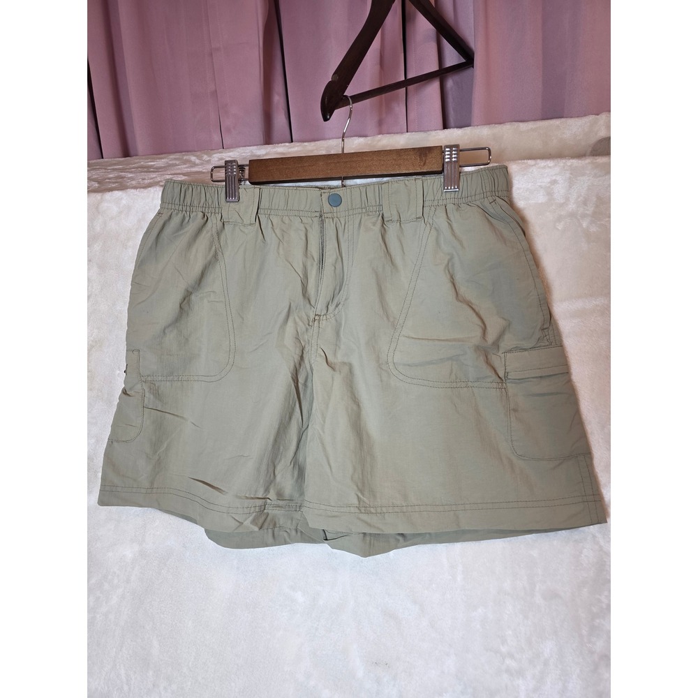 Columbia Womens Cargo Shorts Sage Green Nylon Hiking Outdoor Size Large AL4572